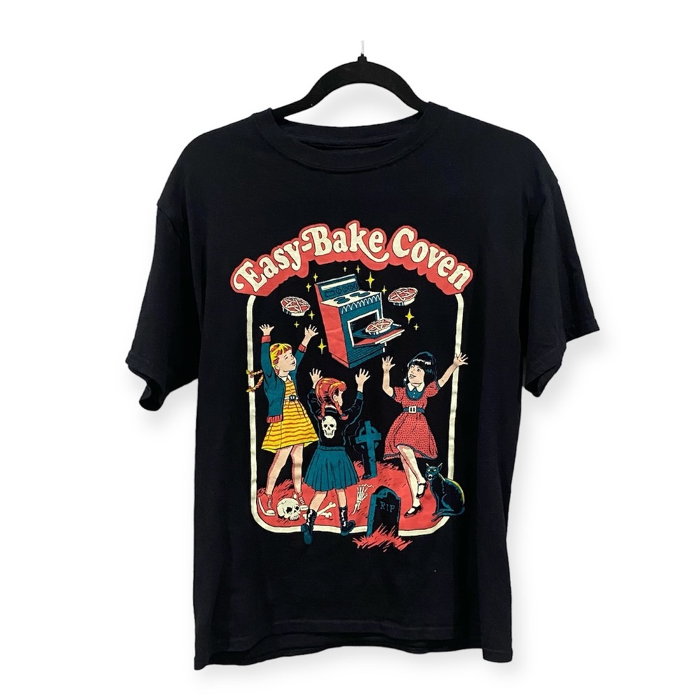 Creepy Co. Easy Bake Coven Graphic T-Shirt Goth Unisex Black X-Small